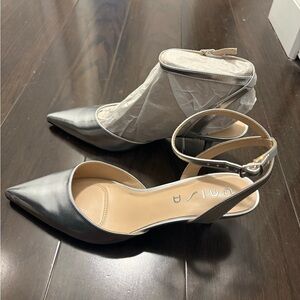 Unisa Silver Pointed Toe Heels